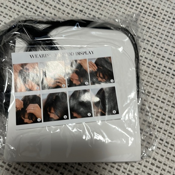 Clip In Front Bangs With Sideburns black - Picture 6 of 6